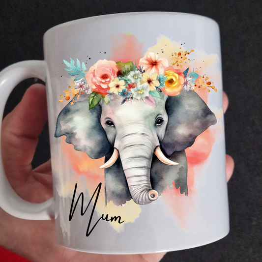 Personalised elephant mug