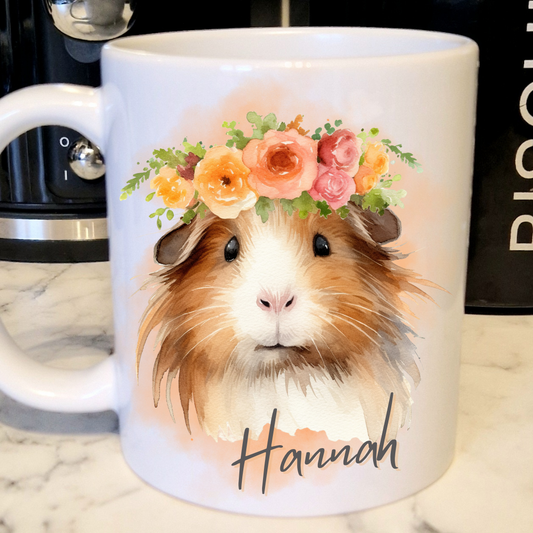 Personalised cute guinea pig mug