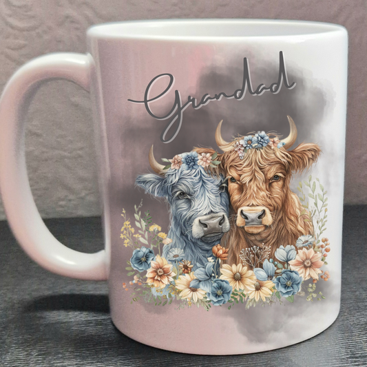 Personalised highland cow mug