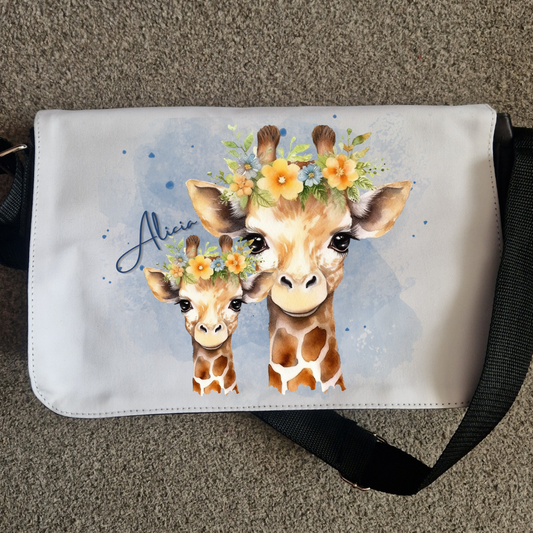 Personalised baby changing bag  - baby giraffe design