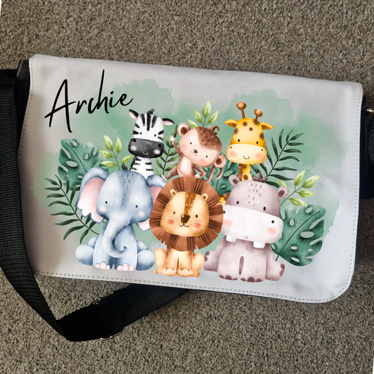 Personalised baby changing bag  - safari design