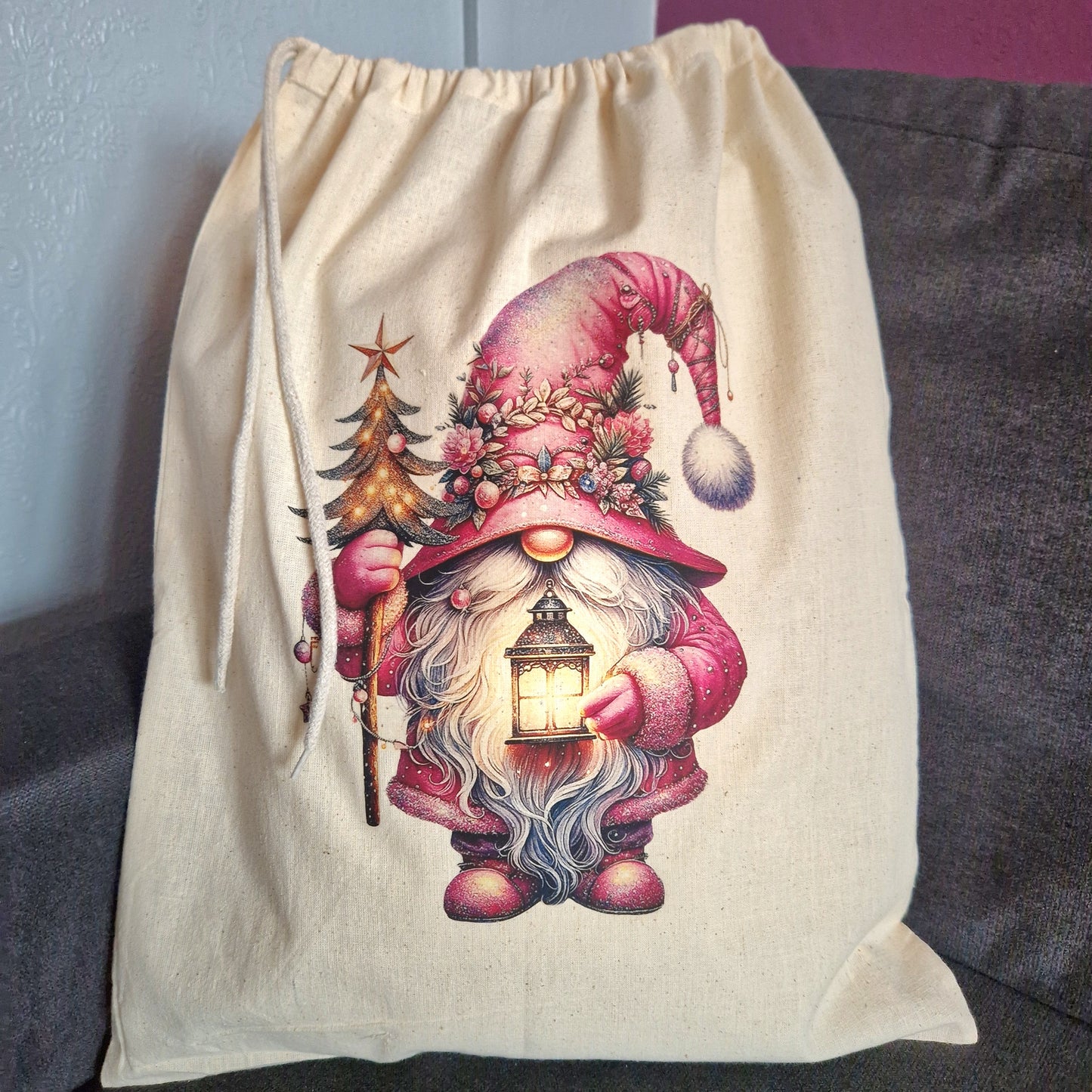 Pink lantern gonk santa sack